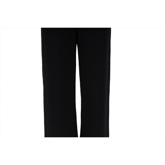 St John Womens Wide Leg Pants Size US 12 Blue Wool Rayon Sweatpants Joggers - Picture 3 of 11